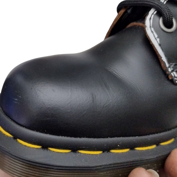 Dr. Martens 1460 Stud Leather Black Rolled Vintage Smooth Boots - Picture 11 of 11